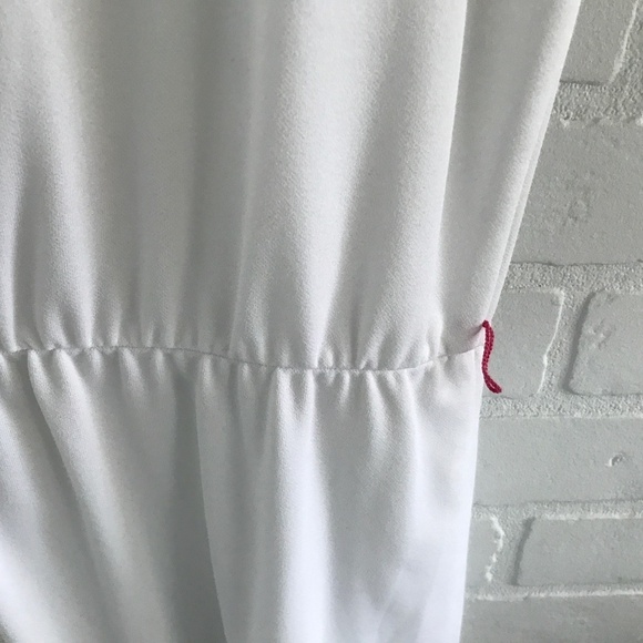 Vintage Marty Fashions Ltd 1980s White Summer Dress Stranger things Eleven L - Picture 6 of 6